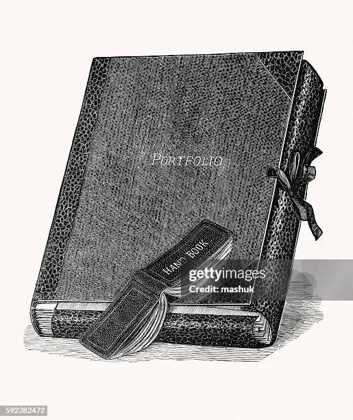 thick paper binder drawing - thick binders stock illustrations