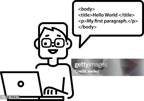 Coder coding on a laptop Coder coding on a laptop