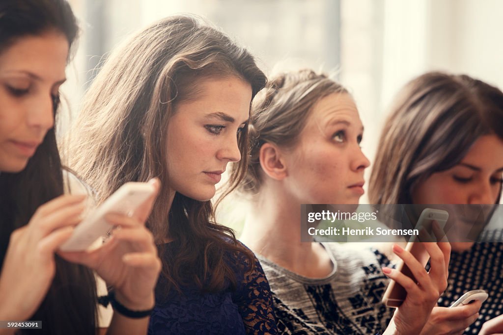 Group of young people having a party