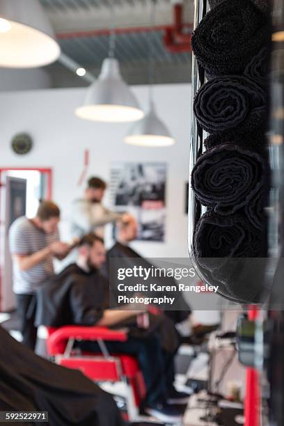 Joes barbershop in Leeds attracts young, style conscious men looking for the latest sharp cuts.