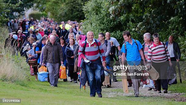 Thousands of people attend the annual classical Proms Spectacular concert held on the north lawn of Castle Howard on August 20 2016 in York, England....
