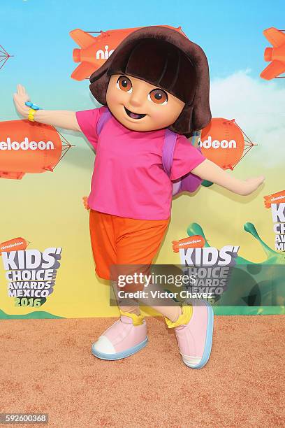 Dora the Explorer arrives at the Nickelodeon Kids' Choice Awards Mexico 2016 at Auditorio Nacional on August 20, 2016 in Mexico City, Mexico.