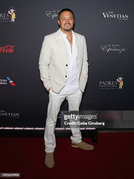 Singer Andy Vargas of Santana attends the Padres Contra El Cancer's 16th annual "El Sueno de Esperanza" celebration at The Venetian Las Vegas on...