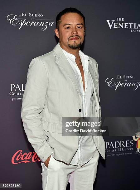 Singer Andy Vargas attends the Padres Contra El Cancer's 16th annual "El Sueno de Esperanza" celebration at The Venetian Las Vegas on August 20, 2016...