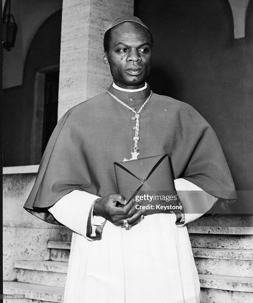 Major Rugambwa Cardinal Laurean Rugambwa of Tanganika arriving for the Pontiff... News ...