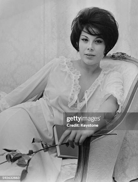 Dan Rocca Portrait of actress Daniela Rocca wearing a sheer nightgown and... News ...