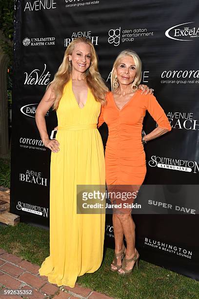 Consuelo Vanderbilt Costin and Andrea Warshaw Werner attend the AVENUE on the Beach Celebrates Of Rare Origin and our August Issue at the Baker House...
