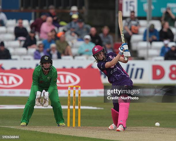 Loughborough Lightning's Ellyse Perry during the Women's Cricket Super League Semi_Final match between Western Storm and Loughborough Lightning at...