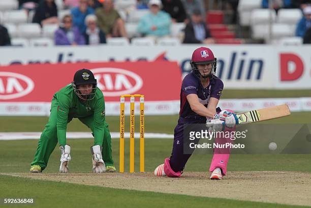 Loughborough Lightning's Ellyse Perry during the Women's Cricket Super League Semi_Final match between Western Storm and Loughborough Lightning at...