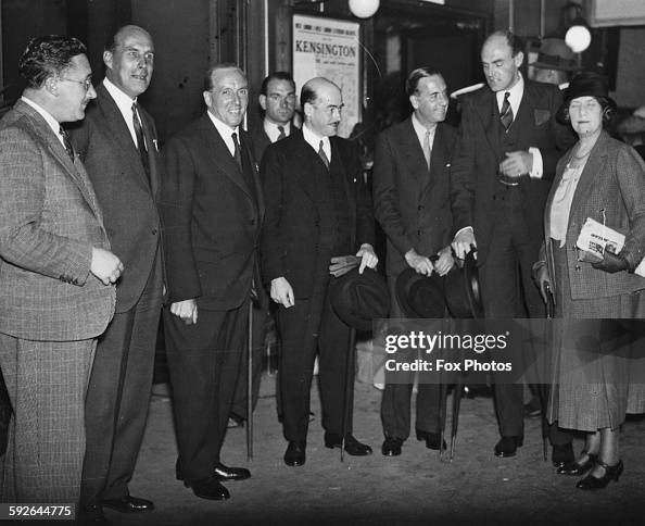 Broadcasting executive Sir John Reith at the BBC Radiolympia with a ...