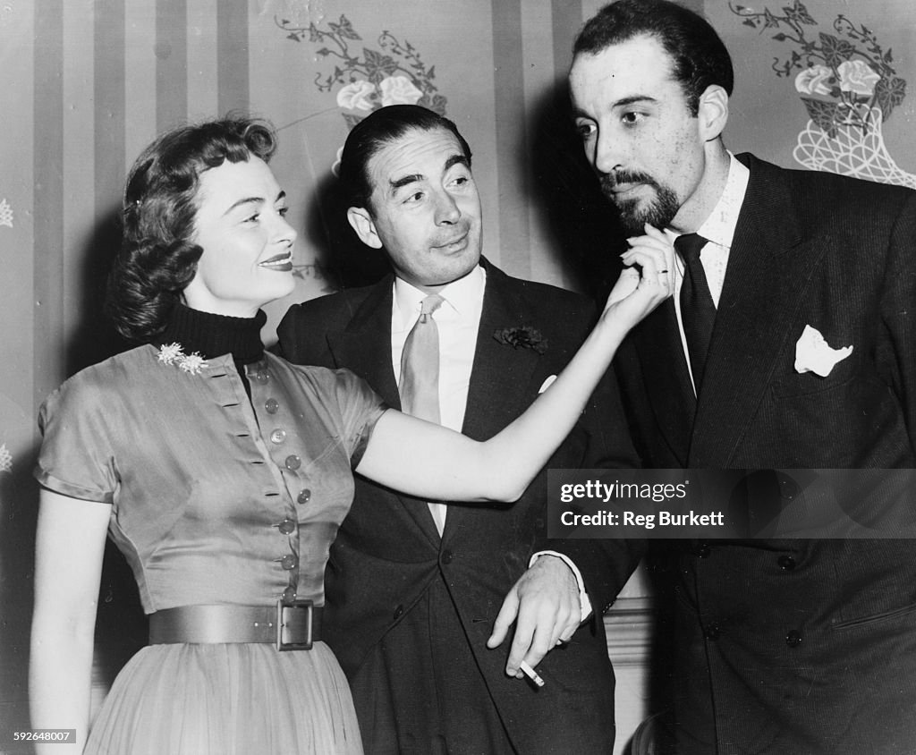 Donna Reed, Christopher Lee And Leo Genn