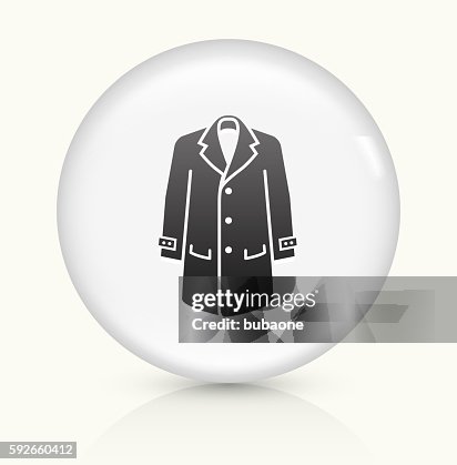 Jacket icon on white round vector button Jacket icon on white round vector button