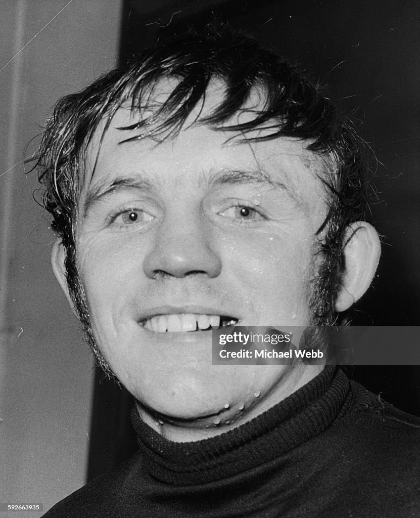 Boxer Alan Rudkin pictured after a training session before his fight ...
