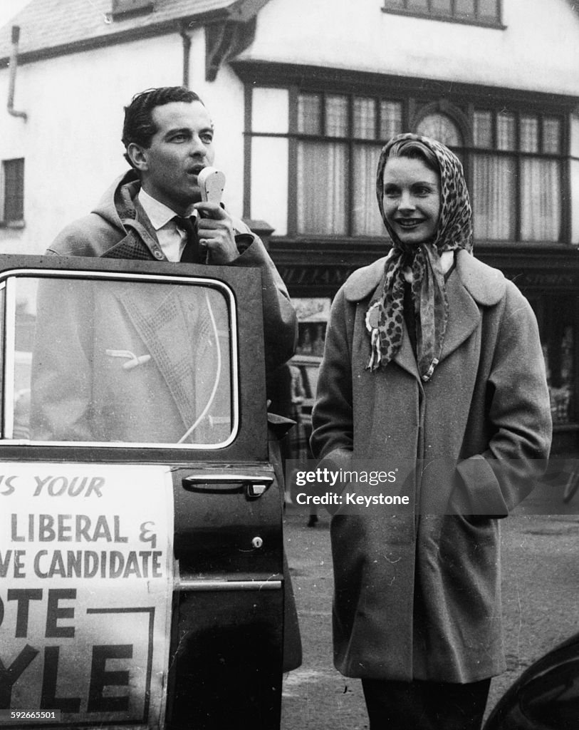 Conservative candidate Anthony Royle and his wife during a meeting in ...