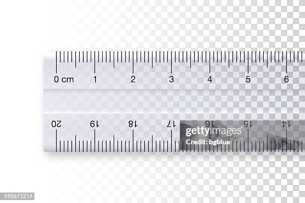 ruler on blank background - graduated in centimeters - meter unit of length stock illustrations