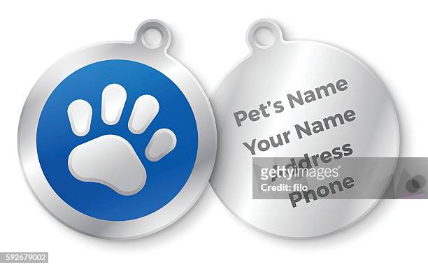 pet tags - collar stock illustrations