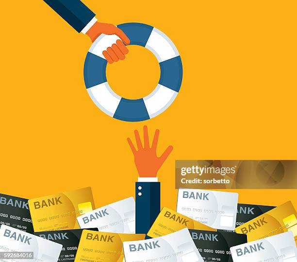 rescue - banking crisis stock illustrations