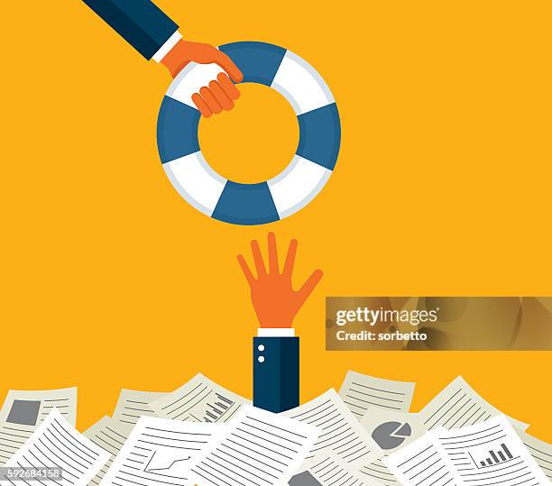 stockillustraties, clipart, cartoons en iconen met overloaded - documenten-archiveren