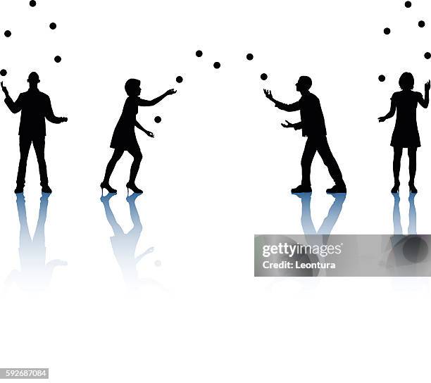 juggling - juggling balls stock illustrations