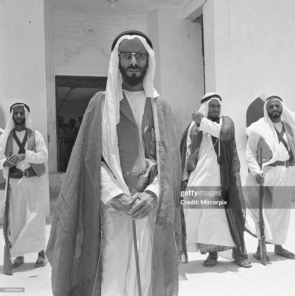 Shakbout Ruler Sheikh Shakhbut Bin-Sultan Al Nahyan ruler of the arab state of Abu ...
