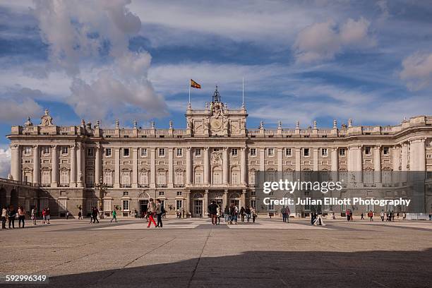 palacio real in madrid, spain. - madrid royal palace stock pictures, royalty-free photos & images