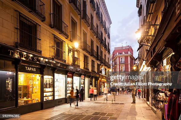 calle de la sal in madrid, spain. - madrid shopping stock pictures, royalty-free photos & images