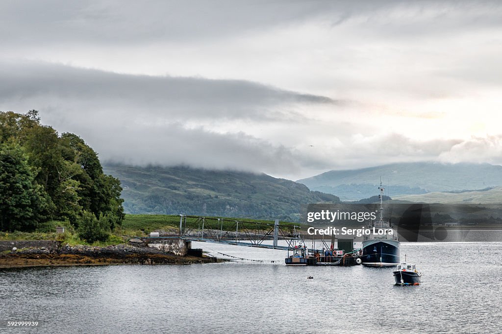 Boats in a lake. Loch Lomond, Scotland