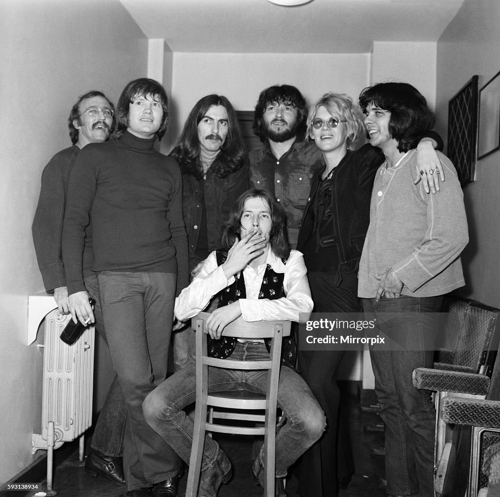 Beatle George Harrison with Pop group Delaney and Bonny and the friends.