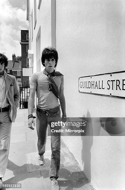 Keith Richards in Chichester after being remanded on bail today. June 1967 X05974-004