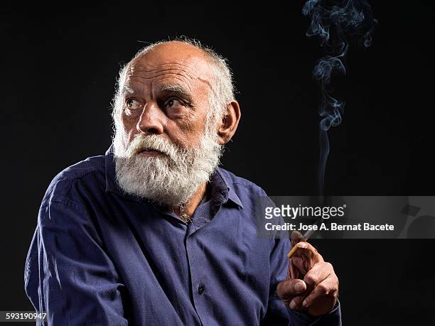 Portrait Of A Man Of Hair And White Beard High-Res Stock Photo - Getty  Images