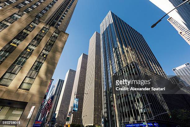 office buildings at 6th avenue, manhattan,new york - sixth avenue bildbanksfoton och bilder
