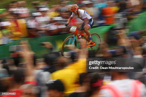 Peter Sagan of Slovakia rides during the Men's Cross-Country on Day 16 of the Rio 2016 Olympic Games at Mountain Bike Centre on August 21, 2016 in...