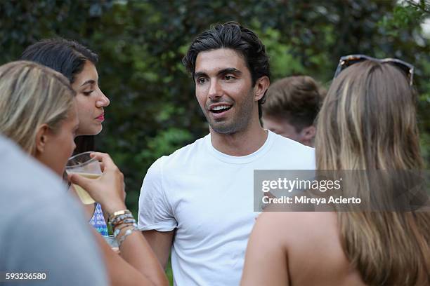 Model Akin Akman attends Daily Front Row's "Luxury and Love" party at Inn at Windmill Lane on August 20, 2016 in Amagansett, New York.