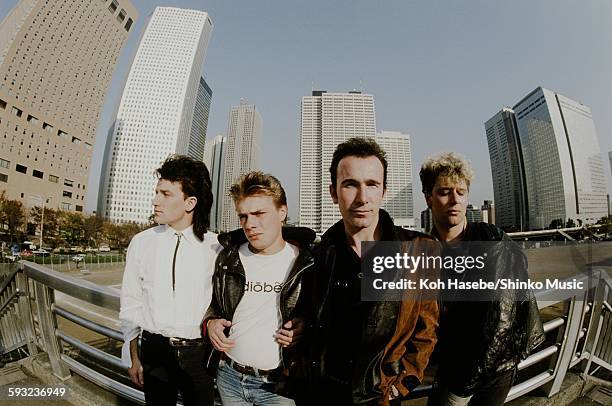 Surrounded by high-rise buildings in Shinjuku, Tokyo, November 1983.