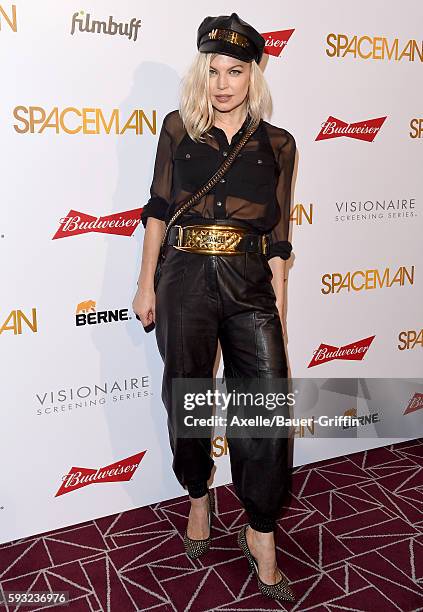 Singer Fergie arrives at the premiere of Orion Pictures' 'Spaceman' at The London Hotel on August 7, 2016 in West Hollywood, California.