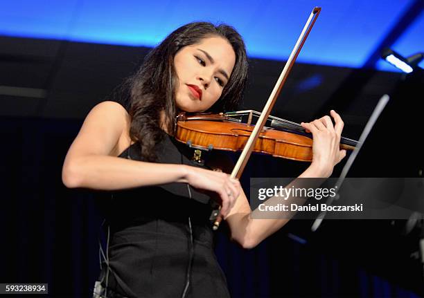 Musician performs onstage during Wizard World Comic Con Chicago 2016 - Day 3 at Donald E. Stephens Convention Center on August 20, 2016 in Rosemont,...