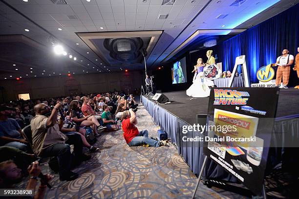 A view of guests cosplaying onstage during Wizard World Comic Con Chicago 2016 - Day 3 at Donald E. Stephens Convention Center on August 20, 2016 in...