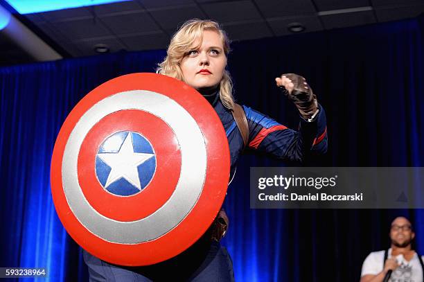 Guest cosplays during Wizard World Comic Con Chicago 2016 - Day 3 at Donald E. Stephens Convention Center on August 20, 2016 in Rosemont, Illinois.