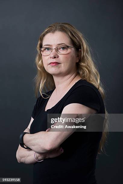 Anakana Schoefield attends the Edinburgh International Book Festival on August 21, 2016 in Edinburgh, Scotland. The Edinburgh International Book...