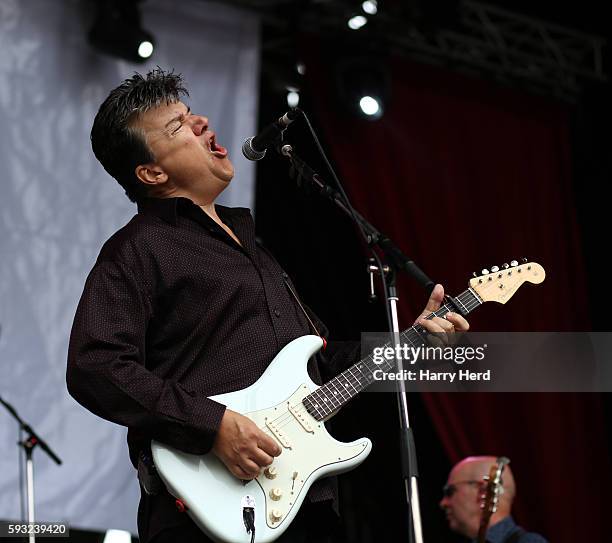 Dr Robert of The Blow Monkeys performs at Weyfest Festival on August 21, 2016 in Farnham, England.