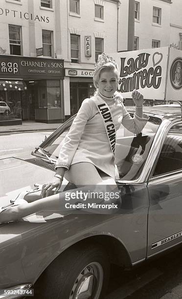 Lady Cantrece 1970 Most beautiful legs in England Competition Winner 1970 Cantrece Stockings Beauty Competitions Legs Pictured in Leamington 12th May...