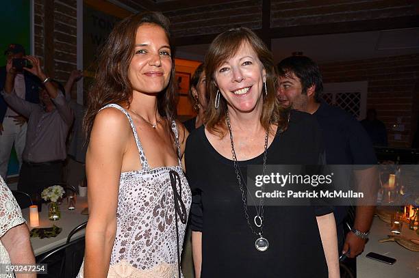 Katie Holmes and Jane Rosenthal attend the Apollo in the Hamptons 2016 party at The Creeks on August 20, 2016 in East Hampton, New York.