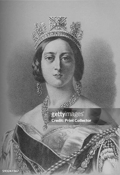 Artist Unknown, Queen Victoria, 1843 . From William Ewart Gladstone and His Contemporaries, Vol. I, 1840-1854, by Thomas Archer, F.R.H.S. [Blackie &...
