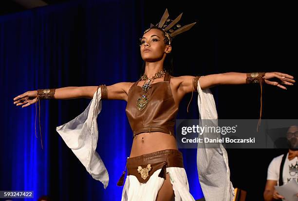 Guest cosplays during Wizard World Comic Con Chicago 2016 - Day 3 at Donald E. Stephens Convention Center on August 20, 2016 in Rosemont, Illinois.