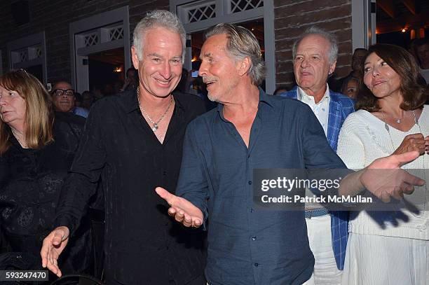 John McEnroe and Don Johnson attend the Apollo in the Hamptons 2016 party at The Creeks on August 20, 2016 in East Hampton, New York.