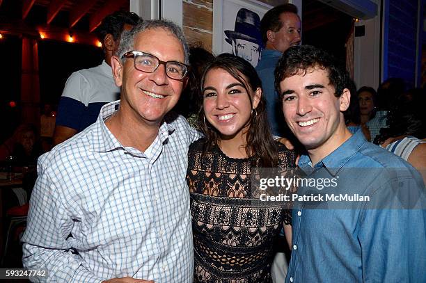 Ron Moelis, Kate Moelis and Adam Moelis attend the Apollo in the Hamptons 2016 party at The Creeks on August 20, 2016 in East Hampton, New York.