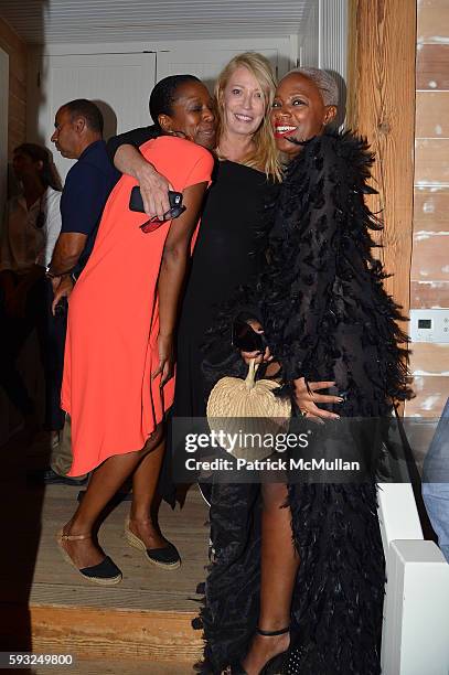 Jodie Doherty, Christine Taylor and Kimberly Nichole attend the Apollo in the Hamptons 2016 party at The Creeks on August 20, 2016 in East Hampton,...