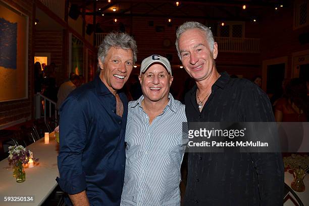Jon Bon Jovi; Ronald O. Perelman and John McEnroe attend the Apollo in the Hamptons 2016 party at The Creeks on August 20, 2016 in East Hampton, New...