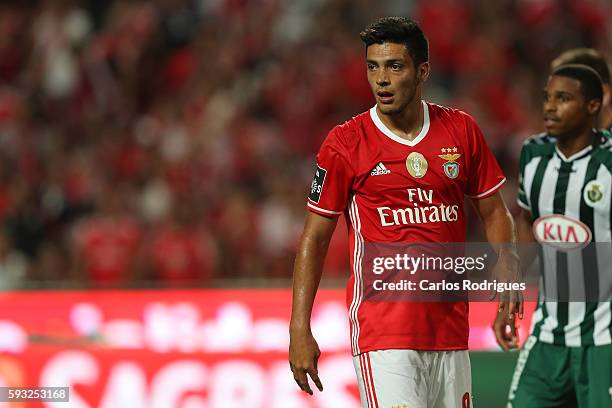 Benfica's Mexican forward Raul Jimenez during the match between SL Benfica and Vitoria Setubal FC for the Portuguese Primeira Liga at Estadio da Luz...