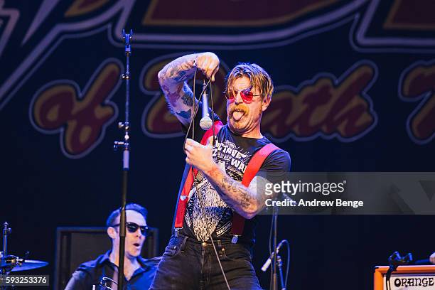 Jesse Hughes of Eagles of Death Metal performs on the Alpha Stage during day 3 of Lowlands Festival 2016 on August 21, 2016 in Biddinghuizen,...